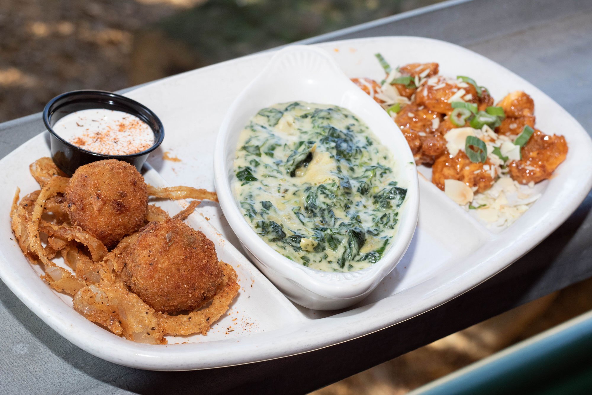 Try all our favorites - 2 Bombs, Volcano Shrimp, and our homemade Spinach & Artichoke Dip.